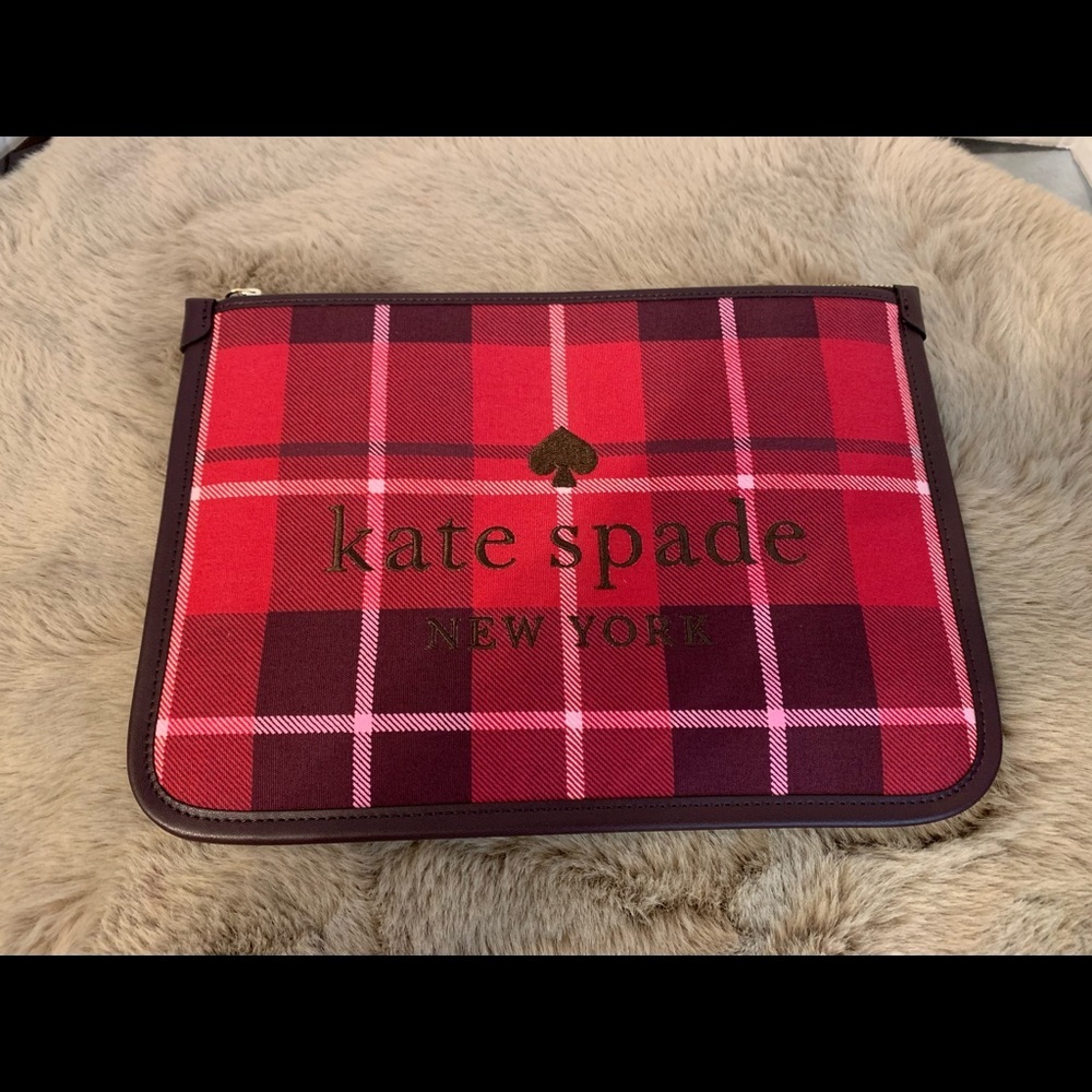 BNWT KATE SPADE LARGE ZIPPED POUCH